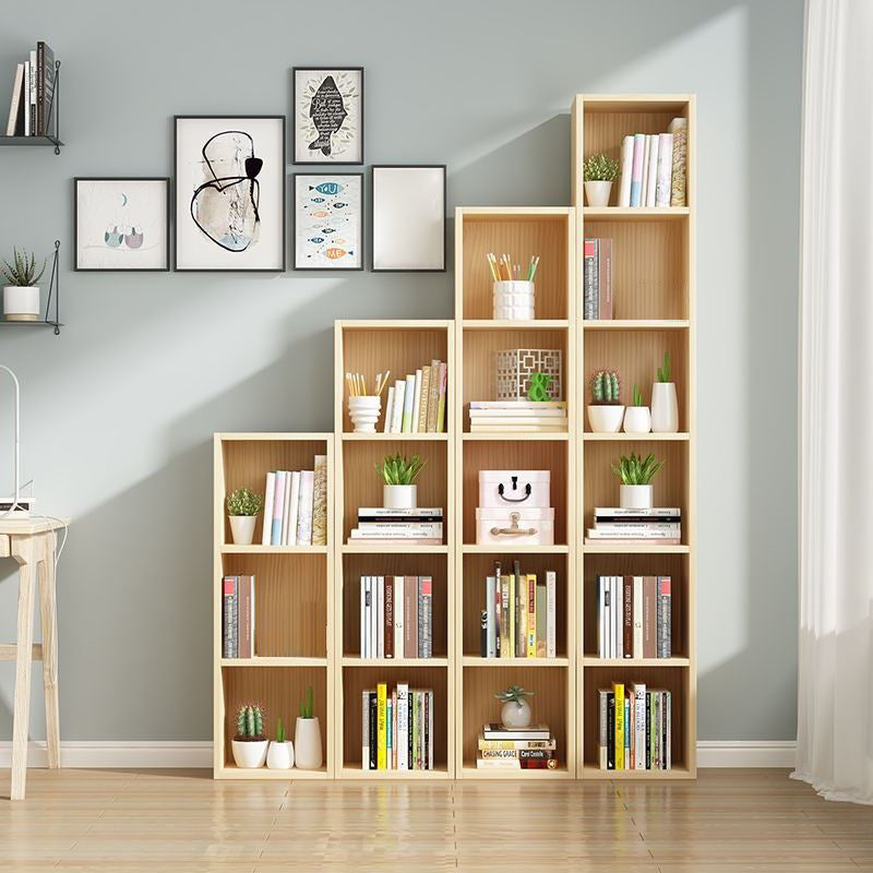 Scandinavian Pine Standard Bookshelf Vertical Closed Back Bookshelf for Living Room Clearhalo 'Bookcases' 'furn' 'furn_bookcases' 'Furniture' 'furniture_bookcases' 'kitchen' 'kitchen_bookcases' 'Living Room Furniture' 'Office Furniture' 4826412