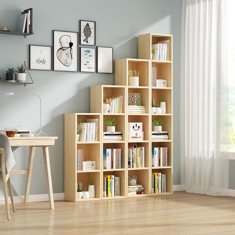 Scandinavian Pine Standard Bookshelf Vertical Closed Back Bookshelf for Living Room Clearhalo 'Bookcases' 'furn' 'furn_bookcases' 'Furniture' 'furniture_bookcases' 'kitchen' 'kitchen_bookcases' 'Living Room Furniture' 'Office Furniture' 4826413