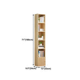 Scandinavian Pine Standard Bookshelf Vertical Closed Back Bookshelf for Living Room Clearhalo 'Bookcases' 'furn' 'furn_bookcases' 'Furniture' 'furniture_bookcases' 'kitchen' 'kitchen_bookcases' 'Living Room Furniture' 'Office Furniture' 4826421