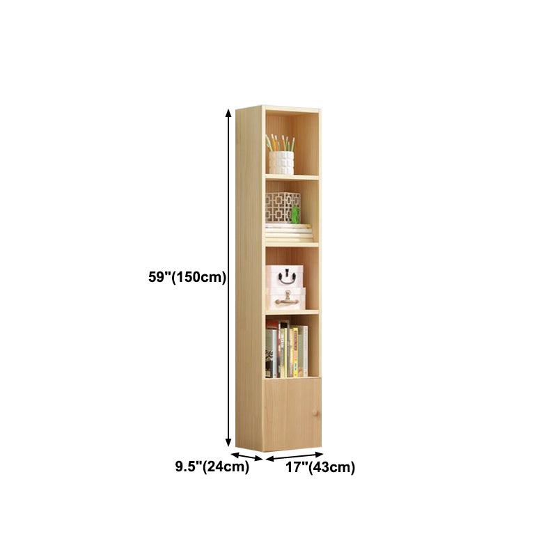 Scandinavian Pine Standard Bookshelf Vertical Closed Back Bookshelf for Living Room Clearhalo 'Bookcases' 'furn' 'furn_bookcases' 'Furniture' 'furniture_bookcases' 'kitchen' 'kitchen_bookcases' 'Living Room Furniture' 'Office Furniture' 4826429
