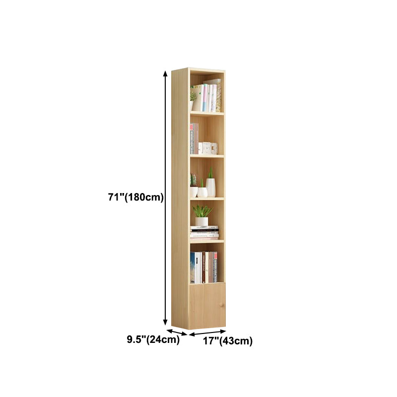 Scandinavian Pine Standard Bookshelf Vertical Closed Back Bookshelf for Living Room Clearhalo 'Bookcases' 'furn' 'furn_bookcases' 'Furniture' 'furniture_bookcases' 'kitchen' 'kitchen_bookcases' 'Living Room Furniture' 'Office Furniture' 4826431