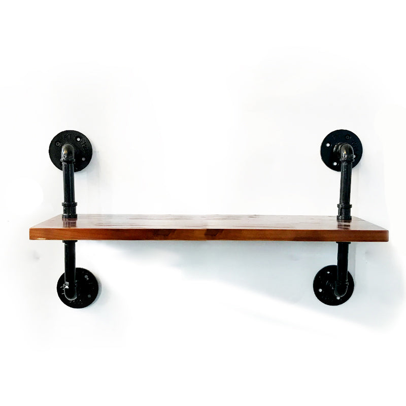 Industrial Style Bookshelf Wall Mounted Solid Wood Bookcase for Home Office 31.5"L x 7.9"W x 14.2"H Clearhalo 'Bookcases' 'furn' 'furn_bookcases' 'Furniture' 'furniture_bookcases' 'kitchen' 'kitchen_bookcases' 'Living Room Furniture' 'Office Furniture' 4826437