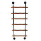 Industrial Style Bookshelf Wall Mounted Solid Wood Bookcase for Home Office 19.7"L x 7.9"W x 77.2"H Clearhalo 'Bookcases' 'furn' 'furn_bookcases' 'Furniture' 'furniture_bookcases' 'kitchen' 'kitchen_bookcases' 'Living Room Furniture' 'Office Furniture' 4826440