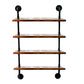 Industrial Style Bookshelf Wall Mounted Solid Wood Bookcase for Home Office 31.5"L x 7.9"W x 53.1"H Clearhalo 'Bookcases' 'furn' 'furn_bookcases' 'Furniture' 'furniture_bookcases' 'kitchen' 'kitchen_bookcases' 'Living Room Furniture' 'Office Furniture' 4826447