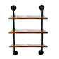 Industrial Style Bookshelf Wall Mounted Solid Wood Bookcase for Home Office 19.7"L x 7.9"W x 41.7"H Clearhalo 'Bookcases' 'furn' 'furn_bookcases' 'Furniture' 'furniture_bookcases' 'kitchen' 'kitchen_bookcases' 'Living Room Furniture' 'Office Furniture' 4826448