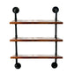 Industrial Style Bookshelf Wall Mounted Solid Wood Bookcase for Home Office 31.5"L x 7.9"W x 41.7"H Clearhalo 'Bookcases' 'furn' 'furn_bookcases' 'Furniture' 'furniture_bookcases' 'kitchen' 'kitchen_bookcases' 'Living Room Furniture' 'Office Furniture' 4826453