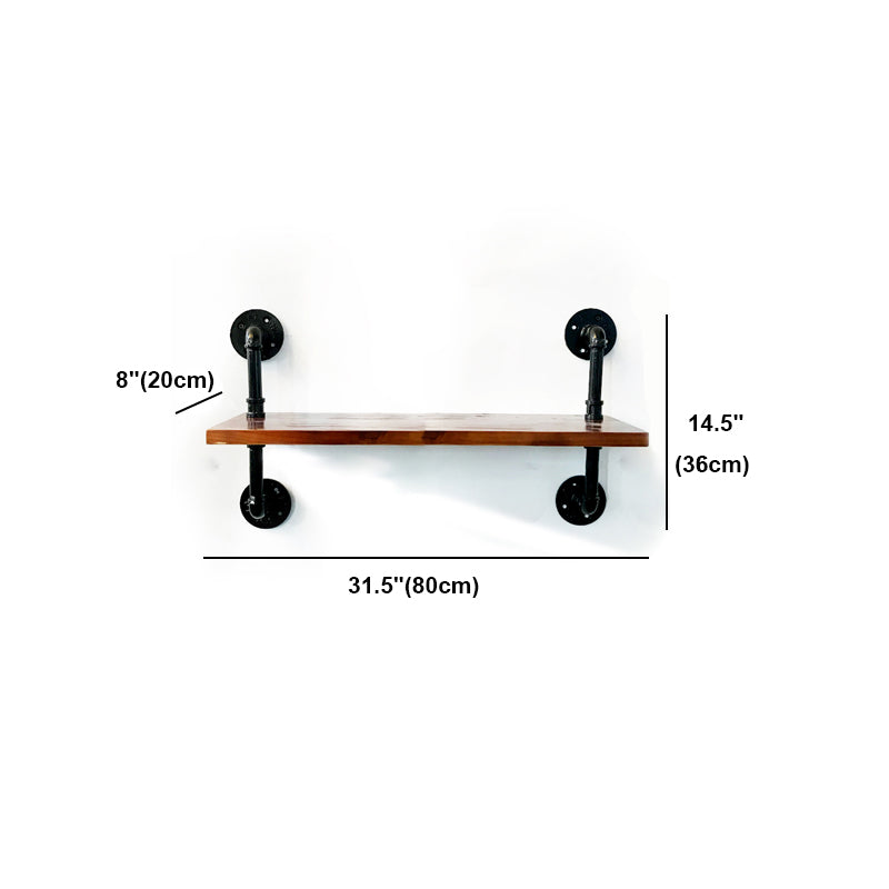 Industrial Style Bookshelf Wall Mounted Solid Wood Bookcase for Home Office Clearhalo 'Bookcases' 'furn' 'furn_bookcases' 'Furniture' 'furniture_bookcases' 'kitchen' 'kitchen_bookcases' 'Living Room Furniture' 'Office Furniture' 4826460