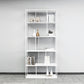 Metal Industrial Etagere Bookshelf Iron Open Vertical Bookshelf for Office White Clearhalo 'Bookcases' 'furn' 'furn_bookcases' 'Furniture' 'furniture_bookcases' 'kitchen' 'kitchen_bookcases' 'Living Room Furniture' 'Office Furniture' 4826468