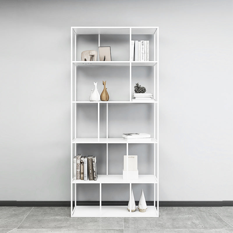 Metal Industrial Etagere Bookshelf Iron Open Vertical Bookshelf for Office White Clearhalo 'Bookcases' 'furn' 'furn_bookcases' 'Furniture' 'furniture_bookcases' 'kitchen' 'kitchen_bookcases' 'Living Room Furniture' 'Office Furniture' 4826468