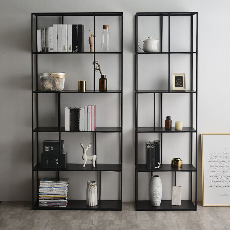 Metal Industrial Etagere Bookshelf Iron Open Vertical Bookshelf for Office Clearhalo 'Bookcases' 'furn' 'furn_bookcases' 'Furniture' 'furniture_bookcases' 'kitchen' 'kitchen_bookcases' 'Living Room Furniture' 'Office Furniture' 4826469