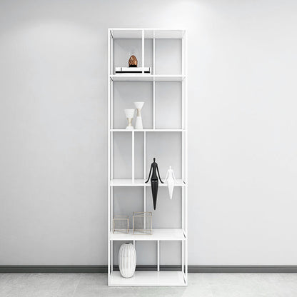 Metal Industrial Etagere Bookshelf Iron Open Vertical Bookshelf for Office White Clearhalo 'Bookcases' 'furn' 'furn_bookcases' 'Furniture' 'furniture_bookcases' 'kitchen' 'kitchen_bookcases' 'Living Room Furniture' 'Office Furniture' 4826470