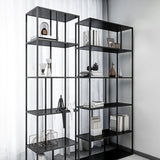 Metal Industrial Etagere Bookshelf Iron Open Vertical Bookshelf for Office Clearhalo 'Bookcases' 'furn' 'furn_bookcases' 'Furniture' 'furniture_bookcases' 'kitchen' 'kitchen_bookcases' 'Living Room Furniture' 'Office Furniture' 4826480
