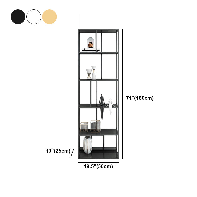 Metal Industrial Etagere Bookshelf Iron Open Vertical Bookshelf for Office Clearhalo 'Bookcases' 'furn' 'furn_bookcases' 'Furniture' 'furniture_bookcases' 'kitchen' 'kitchen_bookcases' 'Living Room Furniture' 'Office Furniture' 4826481