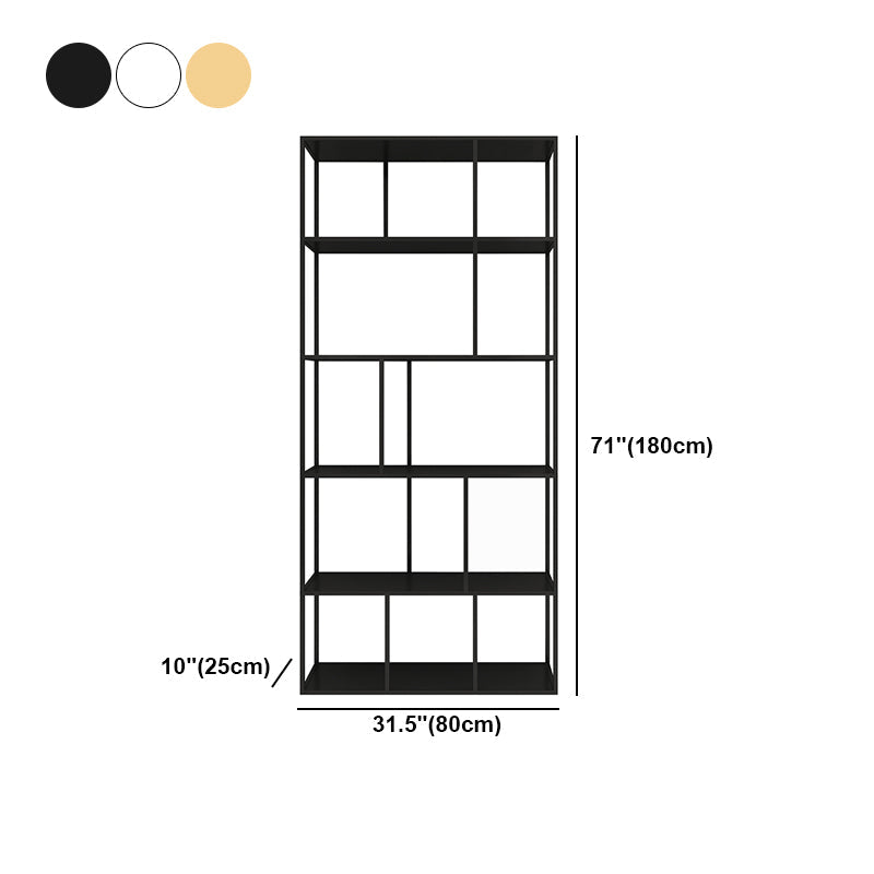 Metal Industrial Etagere Bookshelf Iron Open Vertical Bookshelf for Office Clearhalo 'Bookcases' 'furn' 'furn_bookcases' 'Furniture' 'furniture_bookcases' 'kitchen' 'kitchen_bookcases' 'Living Room Furniture' 'Office Furniture' 4826482