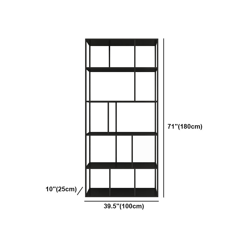 Metal Industrial Etagere Bookshelf Iron Open Vertical Bookshelf for Office Clearhalo 'Bookcases' 'furn' 'furn_bookcases' 'Furniture' 'furniture_bookcases' 'kitchen' 'kitchen_bookcases' 'Living Room Furniture' 'Office Furniture' 4826483