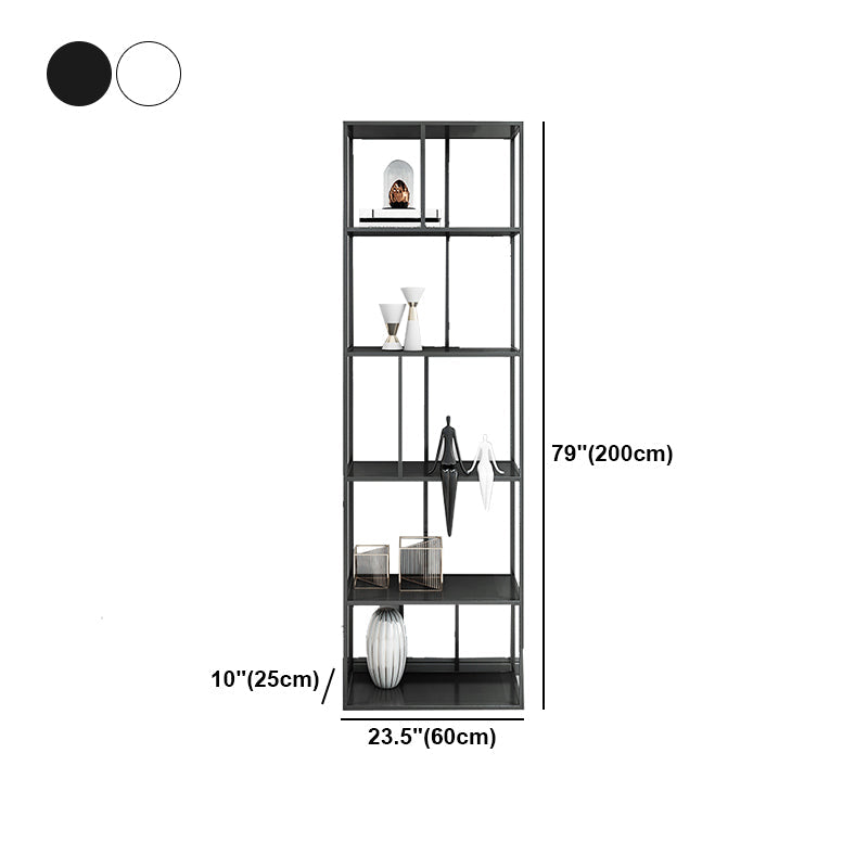 Metal Industrial Etagere Bookshelf Iron Open Vertical Bookshelf for Office Clearhalo 'Bookcases' 'furn' 'furn_bookcases' 'Furniture' 'furniture_bookcases' 'kitchen' 'kitchen_bookcases' 'Living Room Furniture' 'Office Furniture' 4826485