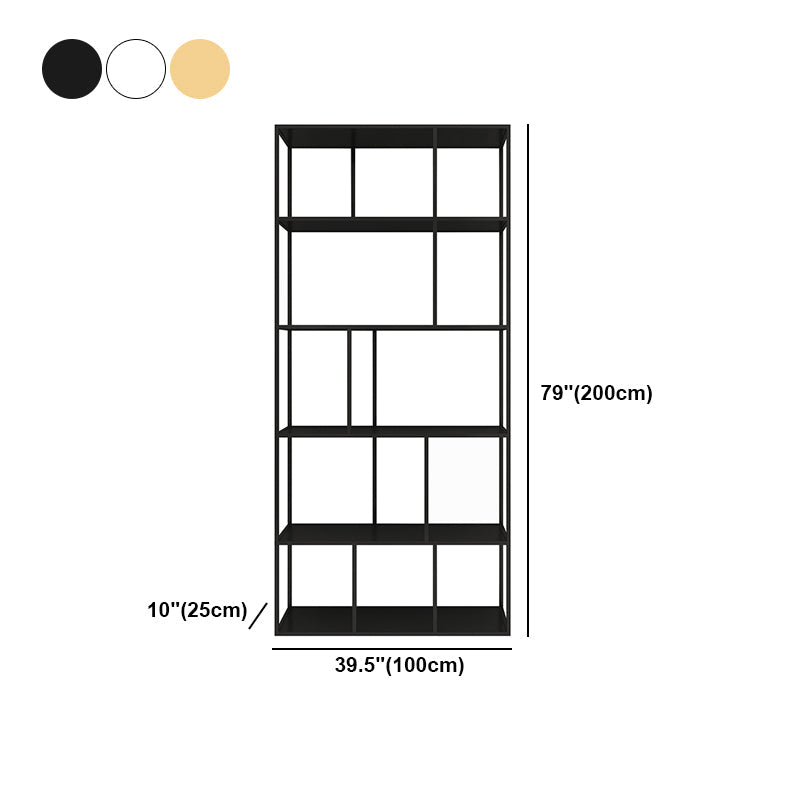 Metal Industrial Etagere Bookshelf Iron Open Vertical Bookshelf for Office Clearhalo 'Bookcases' 'furn' 'furn_bookcases' 'Furniture' 'furniture_bookcases' 'kitchen' 'kitchen_bookcases' 'Living Room Furniture' 'Office Furniture' 4826486