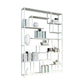 Industrial Metal Etagere Bookshelf Open Iron Bookshelf for Home Office 59.1"L x 9.8"W x 78.7"H White Clearhalo 'Bookcases' 'furn' 'furn_bookcases' 'Furniture' 'furniture_bookcases' 'kitchen' 'kitchen_bookcases' 'Living Room Furniture' 'Office Furniture' 4826492