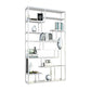 Industrial Metal Etagere Bookshelf Open Iron Bookshelf for Home Office 47.2"L x 9.8"W x 78.7"H White Clearhalo 'Bookcases' 'furn' 'furn_bookcases' 'Furniture' 'furniture_bookcases' 'kitchen' 'kitchen_bookcases' 'Living Room Furniture' 'Office Furniture' 4826495