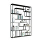 Industrial Metal Etagere Bookshelf Open Iron Bookshelf for Home Office 59.1"L x 9.8"W x 78.7"H Black Clearhalo 'Bookcases' 'furn' 'furn_bookcases' 'Furniture' 'furniture_bookcases' 'kitchen' 'kitchen_bookcases' 'Living Room Furniture' 'Office Furniture' 4826507