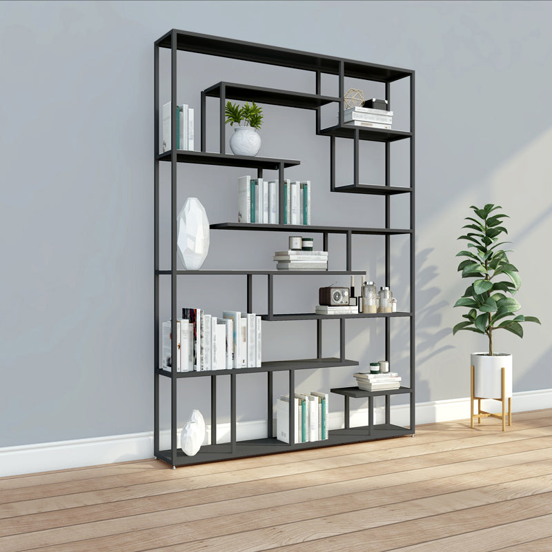 Industrial Metal Etagere Bookshelf Open Iron Bookshelf for Home Office Clearhalo 'Bookcases' 'furn' 'furn_bookcases' 'Furniture' 'furniture_bookcases' 'kitchen' 'kitchen_bookcases' 'Living Room Furniture' 'Office Furniture' 4826511