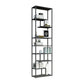 Industrial Metal Etagere Bookshelf Open Iron Bookshelf for Home Office 23.6"L x 9.8"W x 78.7"H Black Clearhalo 'Bookcases' 'furn' 'furn_bookcases' 'Furniture' 'furniture_bookcases' 'kitchen' 'kitchen_bookcases' 'Living Room Furniture' 'Office Furniture' 4826514