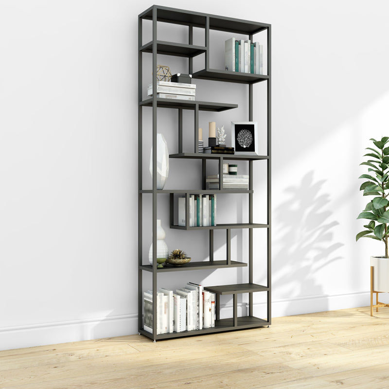 Industrial Metal Etagere Bookshelf Open Iron Bookshelf for Home Office Clearhalo 'Bookcases' 'furn' 'furn_bookcases' 'Furniture' 'furniture_bookcases' 'kitchen' 'kitchen_bookcases' 'Living Room Furniture' 'Office Furniture' 4826516