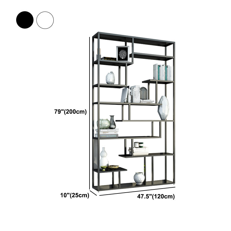 Industrial Metal Etagere Bookshelf Open Iron Bookshelf for Home Office Clearhalo 'Bookcases' 'furn' 'furn_bookcases' 'Furniture' 'furniture_bookcases' 'kitchen' 'kitchen_bookcases' 'Living Room Furniture' 'Office Furniture' 4826520