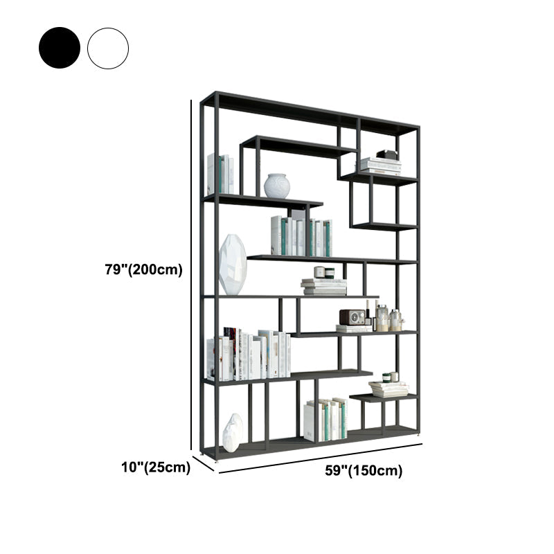 Industrial Metal Etagere Bookshelf Open Iron Bookshelf for Home Office Clearhalo 'Bookcases' 'furn' 'furn_bookcases' 'Furniture' 'furniture_bookcases' 'kitchen' 'kitchen_bookcases' 'Living Room Furniture' 'Office Furniture' 4826521