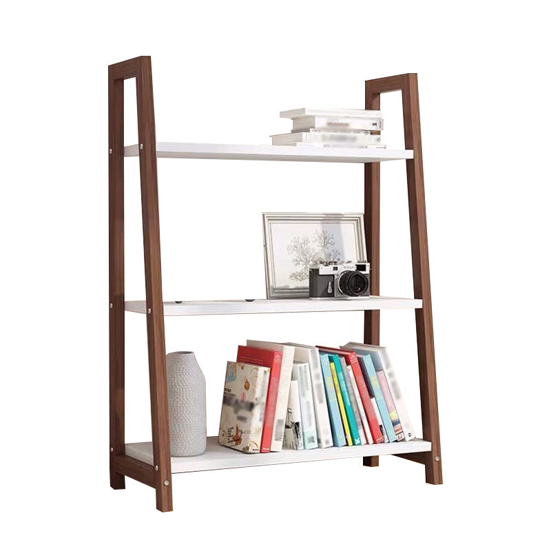 Open Back Bookshelf Scandinavian Style Bookcase for Study Room and Office Brown 24"L x 14"W x 35"H Clearhalo 'Bookcases' 'Furniture' 'furniture_bookcases' 'kitchen' 'kitchen_bookcases' 'Living Room Furniture' 'Office Furniture' 4826531