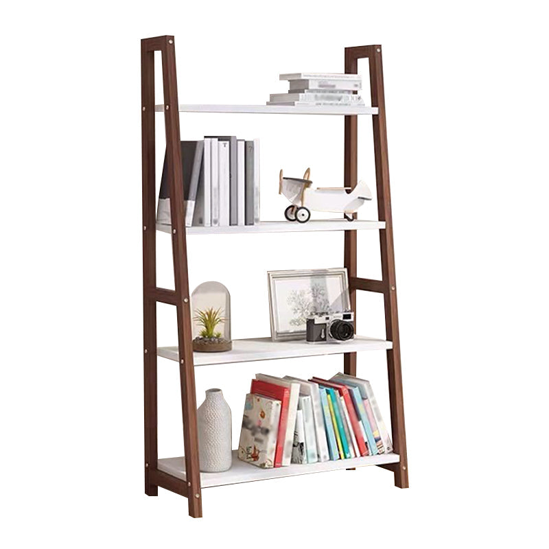 Open Back Bookshelf Scandinavian Style Bookcase for Study Room and Office Brown 24"L x 14"W x 43"H Clearhalo 'Bookcases' 'Furniture' 'furniture_bookcases' 'kitchen' 'kitchen_bookcases' 'Living Room Furniture' 'Office Furniture' 4826534