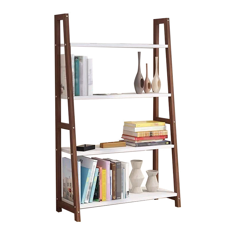 Open Back Bookshelf Scandinavian Style Bookcase for Study Room and Office Brown 28"L x 14"W x 43"H Clearhalo 'Bookcases' 'Furniture' 'furniture_bookcases' 'kitchen' 'kitchen_bookcases' 'Living Room Furniture' 'Office Furniture' 4826542