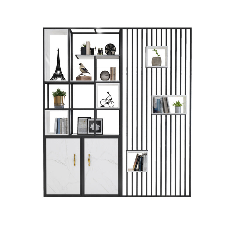 Open Back Bookshelf Industrial Style Solid Wood Bookcase for Home Office 71"L x 10"W x 83"H Cabinets Clearhalo 'Bookcases' 'furn' 'furn_bookcases' 'Furniture' 'furniture_bookcases' 'kitchen' 'kitchen_bookcases' 'Living Room Furniture' 'Office Furniture' 4826565