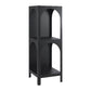 Metal Closed Back Bookshelf Scandinavian Style Bookcase for Home Office 13.8"L x 13.8"W x 39.4"H Black Clearhalo 'Bookcases' 'furn' 'furn_bookcases' 'Furniture' 'furniture_bookcases' 'kitchen' 'kitchen_bookcases' 'Living Room Furniture' 'Office Furniture' 4826581