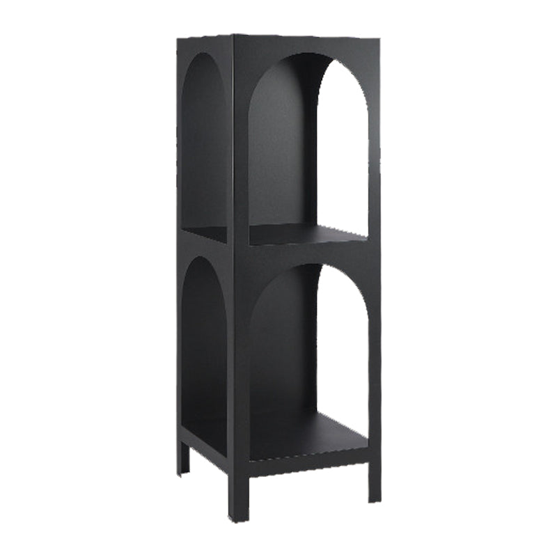 Metal Closed Back Bookshelf Scandinavian Style Bookcase for Home Office 13.8"L x 13.8"W x 39.4"H Black Clearhalo 'Bookcases' 'furn' 'furn_bookcases' 'Furniture' 'furniture_bookcases' 'kitchen' 'kitchen_bookcases' 'Living Room Furniture' 'Office Furniture' 4826581