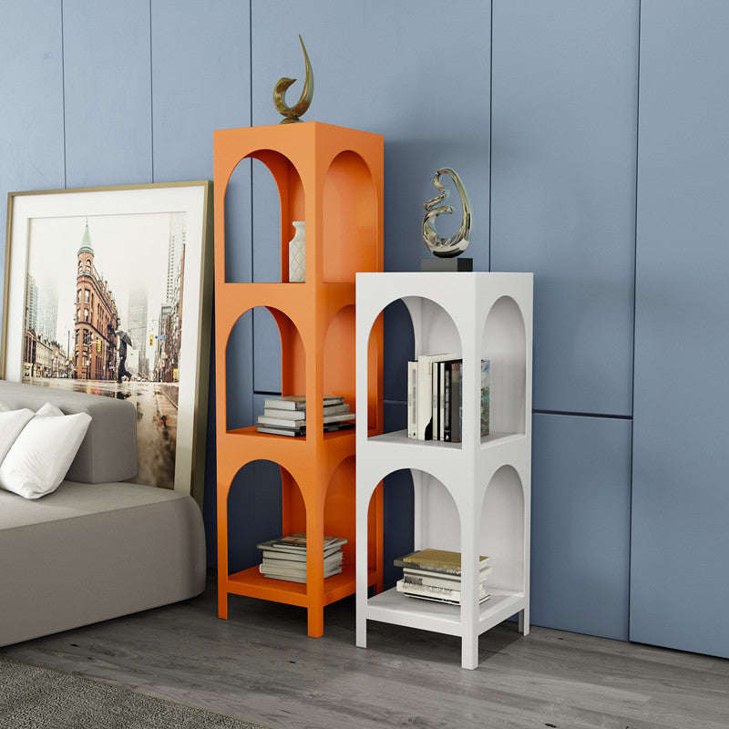 Metal Closed Back Bookshelf Scandinavian Style Bookcase for Home Office Clearhalo 'Bookcases' 'furn' 'furn_bookcases' 'Furniture' 'furniture_bookcases' 'kitchen' 'kitchen_bookcases' 'Living Room Furniture' 'Office Furniture' 4826582