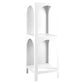Metal Closed Back Bookshelf Scandinavian Style Bookcase for Home Office 13.8"L x 13.8"W x 39.4"H White Clearhalo 'Bookcases' 'furn' 'furn_bookcases' 'Furniture' 'furniture_bookcases' 'kitchen' 'kitchen_bookcases' 'Living Room Furniture' 'Office Furniture' 4826586