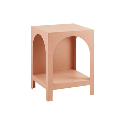 Metal Closed Back Bookshelf Scandinavian Style Bookcase for Home Office 14"L x 14"W x 18.5"H Pink Clearhalo 'Bookcases' 'furn' 'furn_bookcases' 'Furniture' 'furniture_bookcases' 'kitchen' 'kitchen_bookcases' 'Living Room Furniture' 'Office Furniture' 4826590