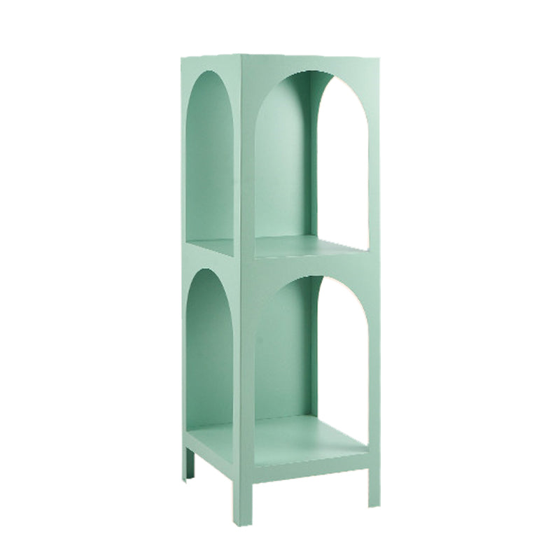 Metal Closed Back Bookshelf Scandinavian Style Bookcase for Home Office 13.8"L x 13.8"W x 39.4"H Green Clearhalo 'Bookcases' 'furn' 'furn_bookcases' 'Furniture' 'furniture_bookcases' 'kitchen' 'kitchen_bookcases' 'Living Room Furniture' 'Office Furniture' 4826599