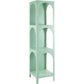 Metal Closed Back Bookshelf Scandinavian Style Bookcase for Home Office 13.8"L x 13.8"W x 55.1"H Green Clearhalo 'Bookcases' 'furn' 'furn_bookcases' 'Furniture' 'furniture_bookcases' 'kitchen' 'kitchen_bookcases' 'Living Room Furniture' 'Office Furniture' 4826601