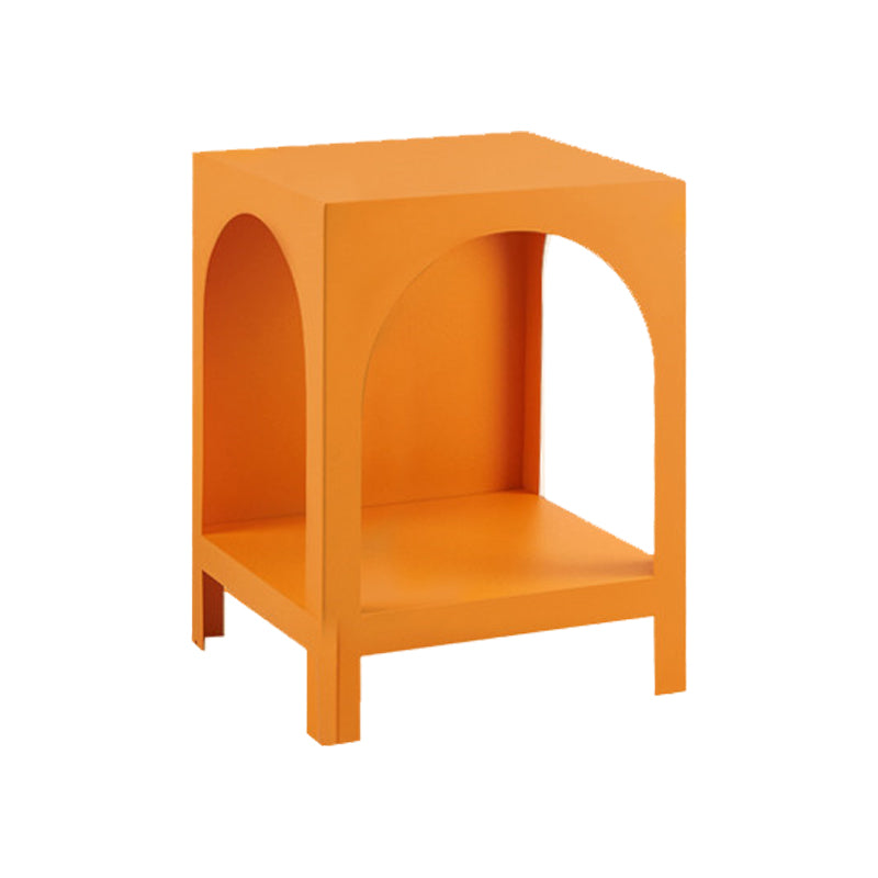 Metal Closed Back Bookshelf Scandinavian Style Bookcase for Home Office 14"L x 14"W x 18.5"H Orange Clearhalo 'Bookcases' 'furn' 'furn_bookcases' 'Furniture' 'furniture_bookcases' 'kitchen' 'kitchen_bookcases' 'Living Room Furniture' 'Office Furniture' 4826602