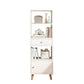 Scandinavian Manufactured Wood Standard Bookshelf Vertical Open Bookshelf with Door 15.7"L x 9.4"W x 59.1"H White Drawers Clearhalo 'Bookcases' 'furn' 'furn_bookcases' 'Furniture' 'furniture_bookcases' 'kitchen' 'kitchen_bookcases' 'Living Room Furniture' 'Office Furniture' 4826609