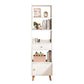 Scandinavian Manufactured Wood Standard Bookshelf Vertical Open Bookshelf with Door 19.7"L x 9.4"W x 70.9"H White Drawers Clearhalo 'Bookcases' 'furn' 'furn_bookcases' 'Furniture' 'furniture_bookcases' 'kitchen' 'kitchen_bookcases' 'Living Room Furniture' 'Office Furniture' 4826614