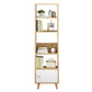 Scandinavian Manufactured Wood Standard Bookshelf Vertical Open Bookshelf with Door 15.7"L x 9.4"W x 70.9"H White-Wood Cabinets Clearhalo 'Bookcases' 'furn' 'furn_bookcases' 'Furniture' 'furniture_bookcases' 'kitchen' 'kitchen_bookcases' 'Living Room Furniture' 'Office Furniture' 4826617