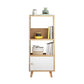 Scandinavian Manufactured Wood Standard Bookshelf Vertical Open Bookshelf with Door 19.7"L x 9.4"W x 47.2"H White-Wood Cabinets Clearhalo 'Bookcases' 'furn' 'furn_bookcases' 'Furniture' 'furniture_bookcases' 'kitchen' 'kitchen_bookcases' 'Living Room Furniture' 'Office Furniture' 4826624