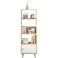 Scandinavian Manufactured Wood Standard Bookshelf Vertical Open Bookshelf with Door 19.7"L x 9.4"W x 59.1"H White-Wood Cabinets Clearhalo 'Bookcases' 'furn' 'furn_bookcases' 'Furniture' 'furniture_bookcases' 'kitchen' 'kitchen_bookcases' 'Living Room Furniture' 'Office Furniture' 4826628