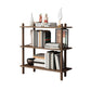 Rubber Wood Etagere Bookshelf Contemporary Open Bookshelf for Home 31.5"L x 11.8"W x 32.1"H Walnut Clearhalo 'Bookcases' 'furn' 'furn_bookcases' 'Furniture' 'furniture_bookcases' 'kitchen' 'kitchen_bookcases' 'Living Room Furniture' 'Office Furniture' 4826657