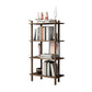 Rubber Wood Etagere Bookshelf Contemporary Open Bookshelf for Home 23.6"L x 11.8"W x 44.5"H Walnut Clearhalo 'Bookcases' 'furn' 'furn_bookcases' 'Furniture' 'furniture_bookcases' 'kitchen' 'kitchen_bookcases' 'Living Room Furniture' 'Office Furniture' 4826658