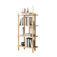 Rubber Wood Etagere Bookshelf Contemporary Open Bookshelf for Home 23.6"L x 11.8"W x 44.5"H Natural Clearhalo 'Bookcases' 'furn' 'furn_bookcases' 'Furniture' 'furniture_bookcases' 'kitchen' 'kitchen_bookcases' 'Living Room Furniture' 'Office Furniture' 4826662