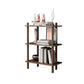 Rubber Wood Etagere Bookshelf Contemporary Open Bookshelf for Home 23.6"L x 11.8"W x 32.1"H Walnut Clearhalo 'Bookcases' 'furn' 'furn_bookcases' 'Furniture' 'furniture_bookcases' 'kitchen' 'kitchen_bookcases' 'Living Room Furniture' 'Office Furniture' 4826666